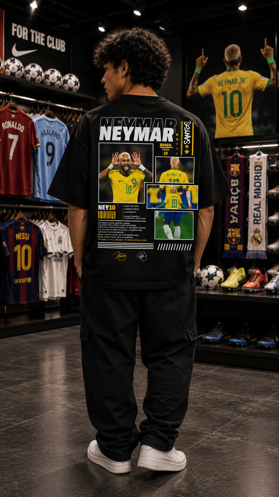NEYMAR JR. “ARTISTRY AMBITION LEGACY” OVERSIZED T-SHIRT