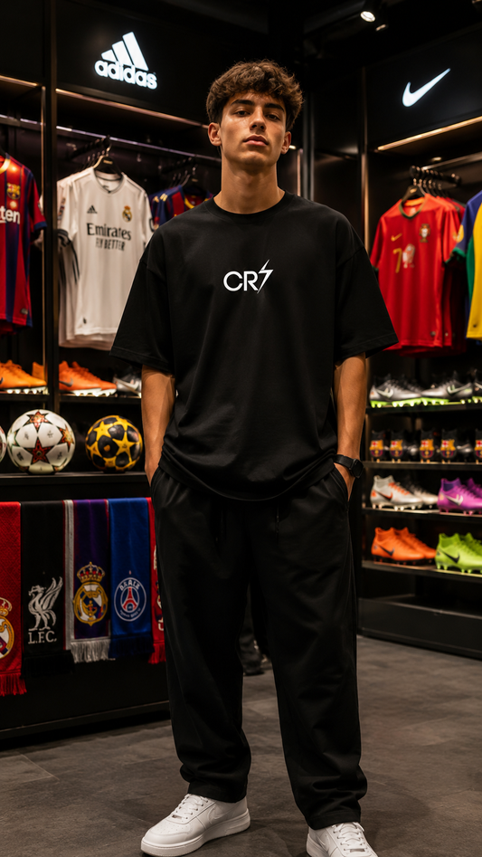 CR7  Icons Oversized Graphic T-Shirt – Black