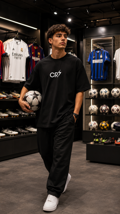 CR7  Icons Oversized Graphic T-Shirt – Black