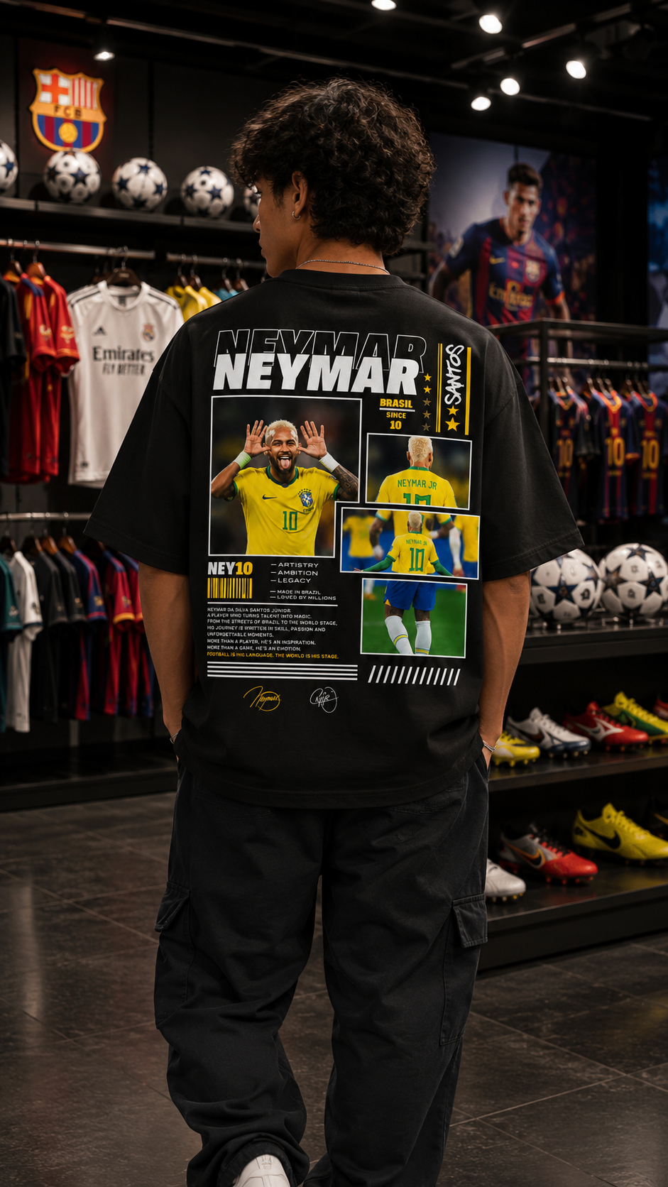 NEYMAR JR. “ARTISTRY  AMBITION LEGACY” OVERSIZED T-SHIRT