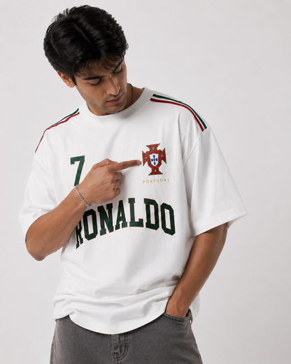 CR7 Legacy Oversized Tee – Portugal Edition